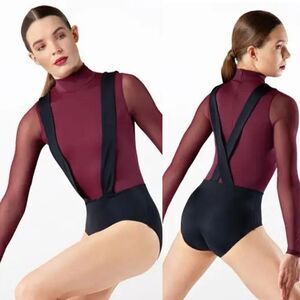 Weissman dance costume burgundy Suspender Leotard Suspender Leotard MT12207 MC